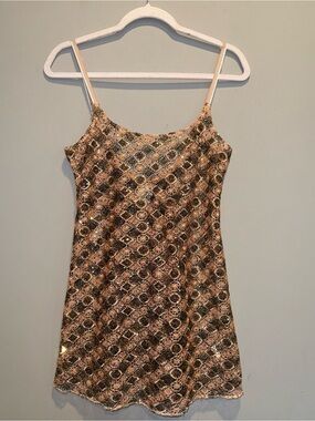 Intimately Free People Rise and Shine Sequin Crochet Slip Dress